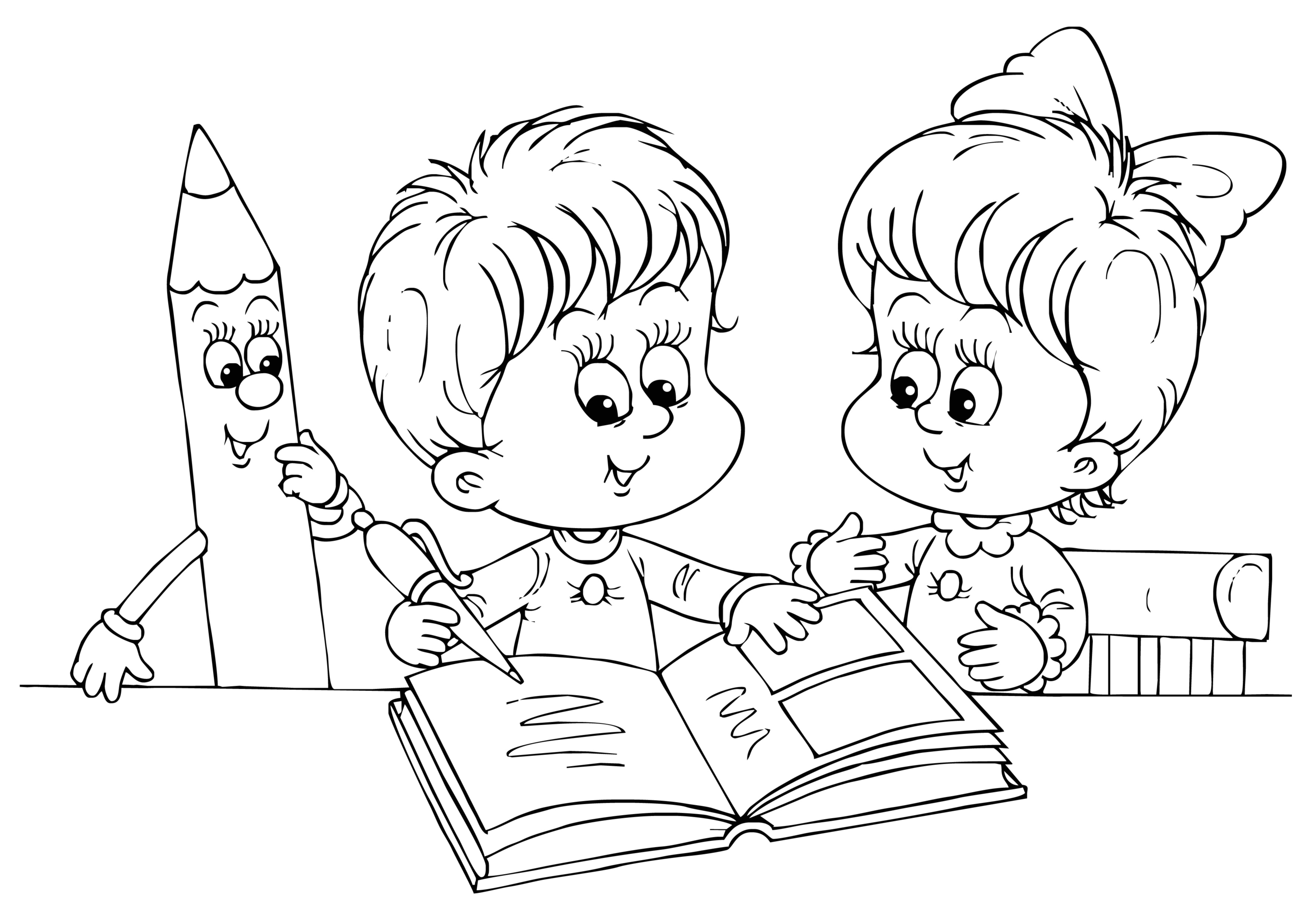 abc child reading book coloring pages - photo #15