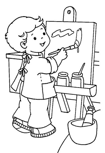 artist coloring pages for preschool - photo #3