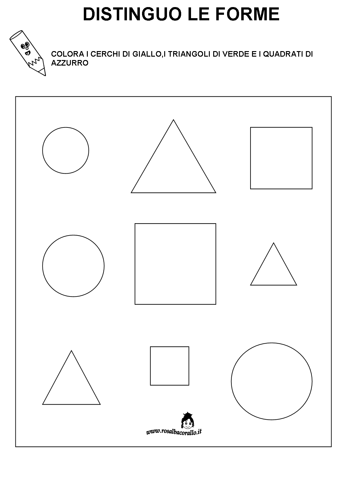 Schede Didattiche Figure Geometriche Per Bambini Di 4 5 Anni