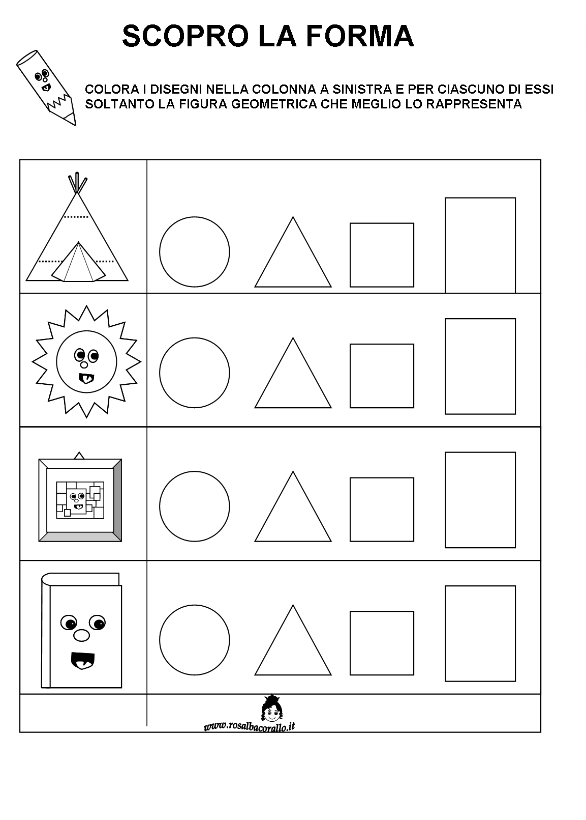 Schede Didattiche Figure Geometriche Per Bambini Di 4 5 Anni